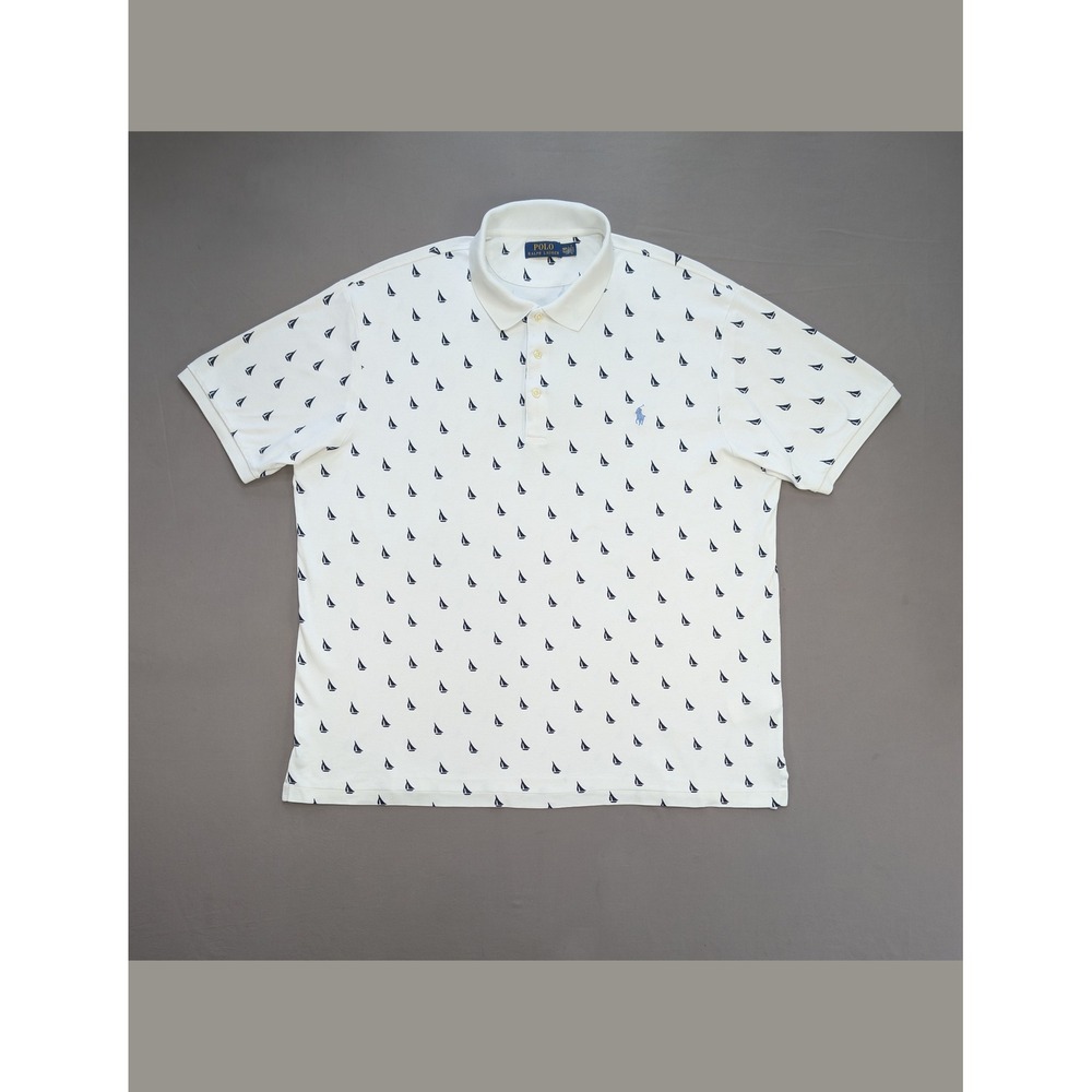 Polo Ralph Lauren XLT Sailboat Print Cotton Polo Big Tall